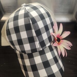 Black and White Checkered Cap